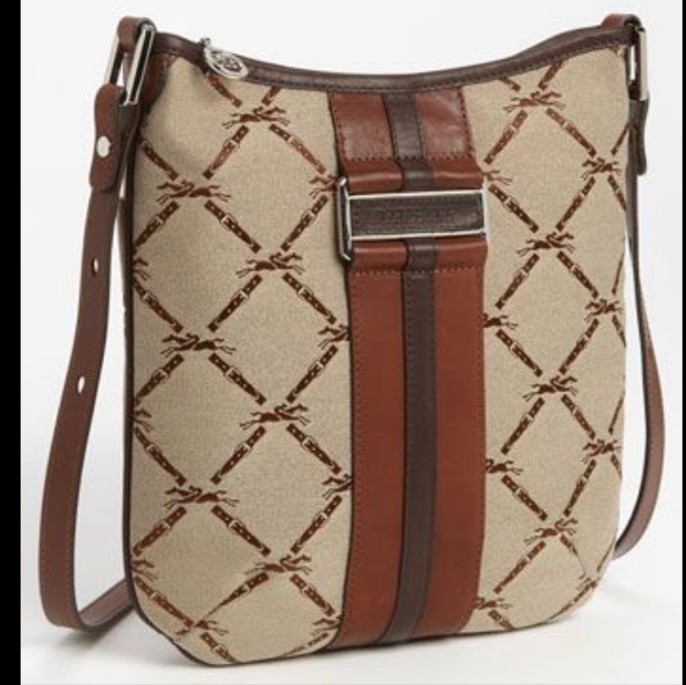 LONGCHAMP LM Jacquard Crossbody LIKE NEW with dust bag
